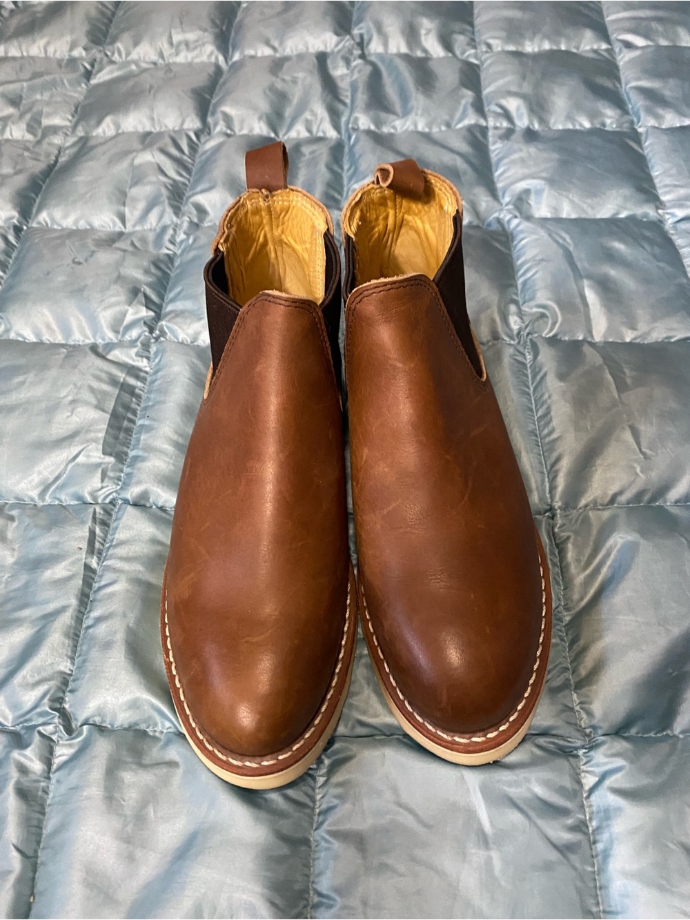 NWOT Men's Red Wing Shoes Brown Leather Chelsea Work Boots Sz 6.5